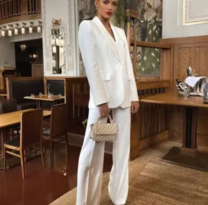 ZARA blazer white waisted tailored tuxado suit jacket thumbnail 7