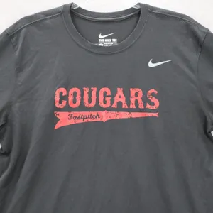 Nike Black Short Sleeve Cougars Tee Active Fan Tshirt Athletic L Large‎ thumbnail 3
