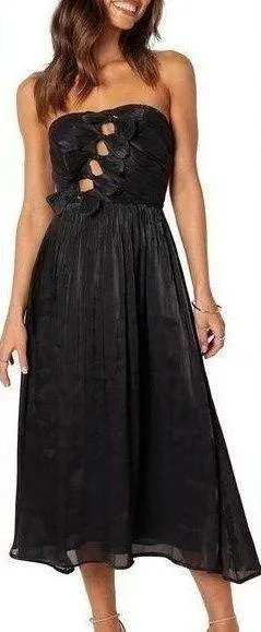 NWT Petal and Pup Mila Strapless Midi Dress Small thumbnail 1