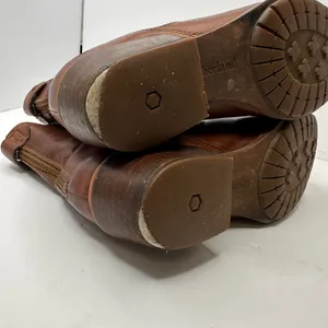 Timberland Sutherlin Bay Brown Leather Slouch Ankle Boots Womens 9 Side Zip thumbnail 10