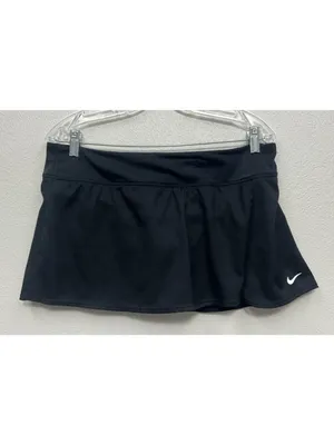 Nike Mini Golf Performance Skirt Skort Women Large Black Tennis Pickleball thumbnail 3