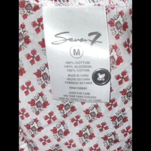 Seven Button down shirt size Medium White thumbnail 6