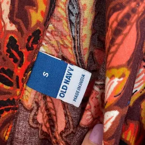 Old Navy NWT orange floral tie back dress small thumbnail 5