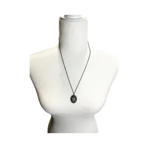 Francesca's‎ Collection Antique Tone Stone Charm Pendant Necklace 12" thumbnail 3