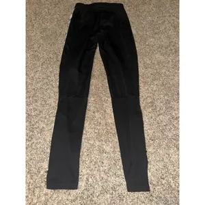 Adidas Womens Black White Logo Tape Ankle Zip Tapered Track Pants XS thumbnail 6