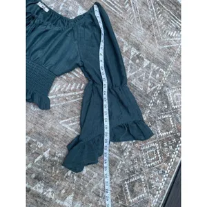 Cottagecore Forest Fairy Peasant Milkmaid Blouse Boho Ren Faire Boho Green L thumbnail 14