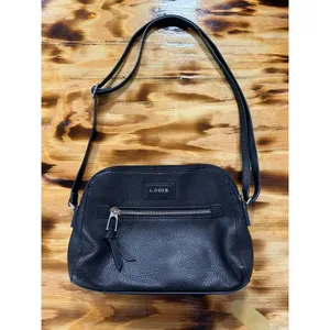LODIS Black Women Leather, Lined, Crossbody Handbag‎ Shoulder Strap Designer thumbnail 5