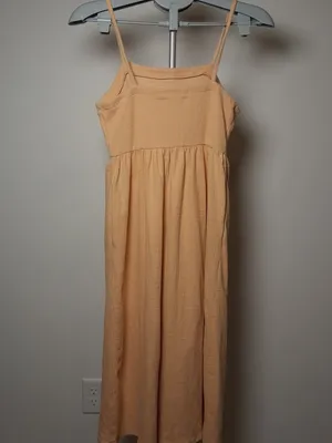Madewell Yellow Cami Dress Women's size XS Button Accents Midi Spaghetti Straps thumbnail 6