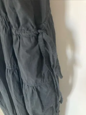 Madewell $148 Poplin Halter Tiered Midi Dress Black Size 6 NL129 thumbnail 5