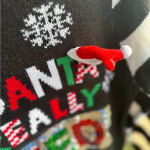 No Boundaries‎ Black Christmas Sweater thumbnail 2
