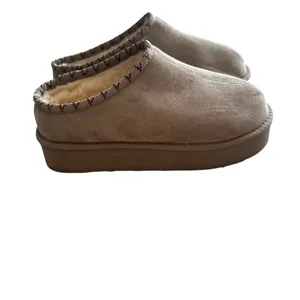 Pawz‎ by Bearpaw Tan Suede Slip-On Cozy Fur Lined Mules Size 8 thumbnail 2