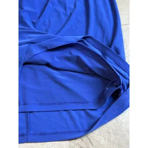 EUC Womens Lauren Ralph Lauren dress blue short‎ sleeve stretch cowl neck 6 thumbnail 10