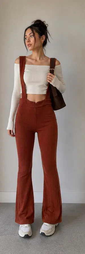 Wild Honey Rust Overall Jumpsuit thumbnail 1