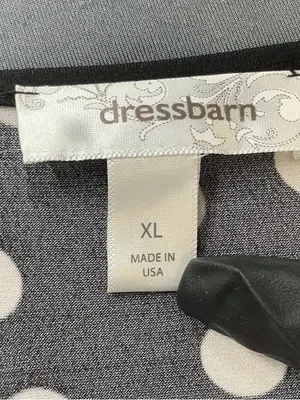 Dress Barn Super Cute Black Blouse with White Polka Dots, XL thumbnail 7