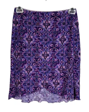 Paris Blues Vintage Y2K Asymmetrical Hem Purple Witchy Pattern Skirt Large L 90s thumbnail 1