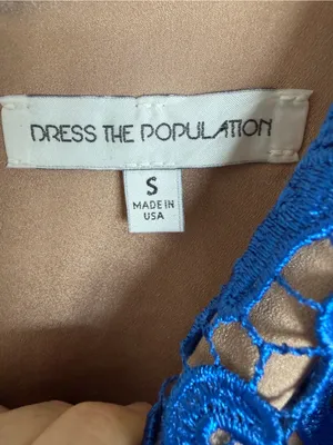 Dress The Population Allie Blue Lace Dress Small thumbnail 4