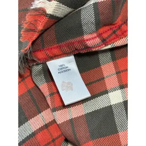 EUC Womens BKE Buckle Shirt Plaid Raw Edge Hem Boho Long Sleeve Button Up size M thumbnail 7