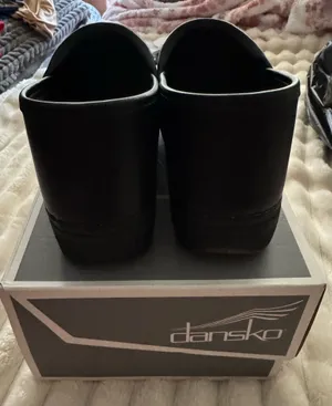 Women’s Black Leather Dansko XP Clogs Size 41 thumbnail 3
