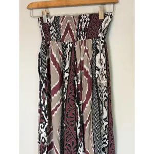 Bali Queen Aztec Smocked Waist Wide Leg Printed Pants One Size NEW thumbnail 5