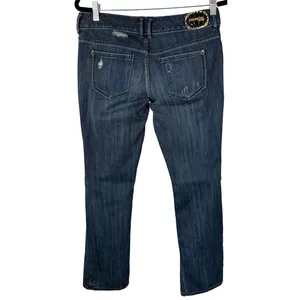 Express Stella Barely Boot Low Rise Jeans Distressed Y2K Indie Sleaze thumbnail 3