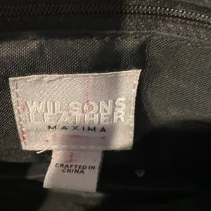Wilsons leather Y2K 90s vintage suede pin striped black shoulder mini baguette thumbnail 9