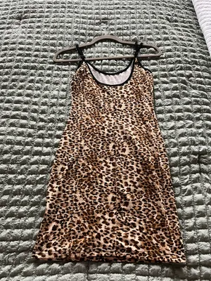 Amazon Leopard Print Mini Dress with Black Trim thumbnail 2