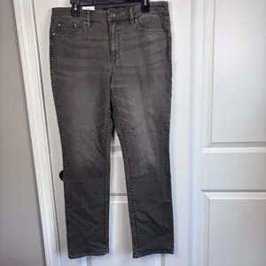 Lauren Ralph Lauren Women's 14 Concrete/Gray Premier Straight Slimming Fit Jeans thumbnail 3