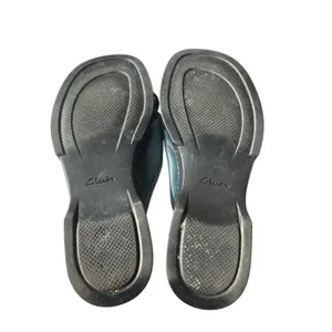 Clark’s Artesian Y2K blue leather toe loop wedge sandals comfort size 6.5 thumbnail 5