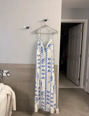Peppermayo Blue and White Maxi Dress thumbnail 2