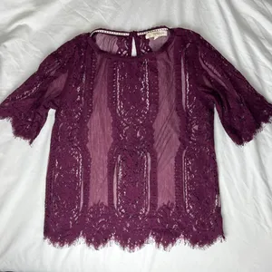 Rewind Burgundy Lace Blouse thumbnail 2