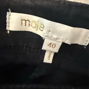 MAJE Button Waist Sailor Jeans in Black size 40‎ Flare thumbnail 4