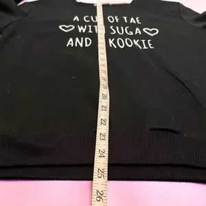 BTS Kpop Quote Black Long-Sleeve Fleece Pullover Crewneck Sweatshirt thumbnail 8