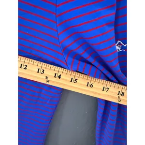Lohla Sport Womens XS Blue Red Striped Quarter Zip Long Sleeve Golf Top Portugal thumbnail 7