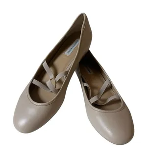Saks 5th Avenue Ballet Flats Nude Beige Size 10M Neutral Minimalist Classic thumbnail 1