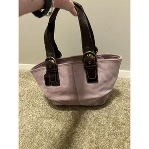 Y2K Vintage Rare Coach Lavender Soho Suede Tote 2004 thumbnail 11