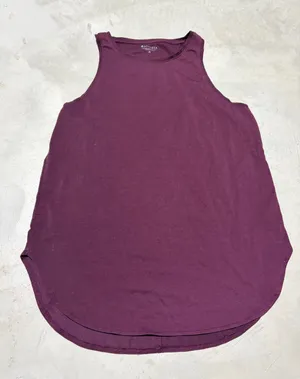 Athleta Deep Plum burgundy High-Neck Tank top medium thumbnail 1