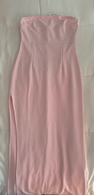 Pink Strapless Maxi Dress Size M thumbnail 1
