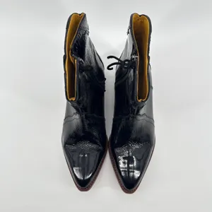 NEW IN‎ BOX Free People New Frontier Western Boot Black Patent Leather Size 40 thumbnail 7