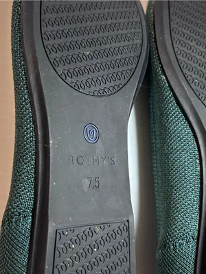 Rothy’s hunter green slip on flats shoe women size 7.5 thumbnail 6