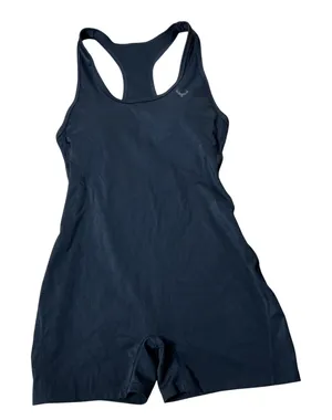 Bucked Up Logo Athletic Racerback Romper Womens Small Black Performance Bodysuit thumbnail 1