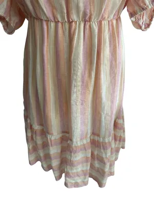 POOKIE & SEBASTIAN Striped Linen Blend Dress Size L thumbnail 9