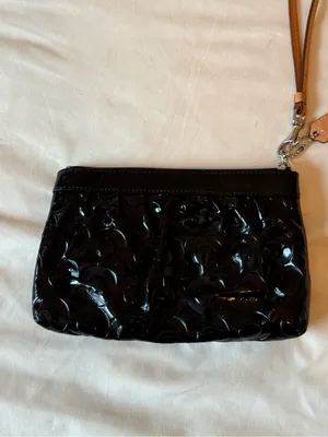 COACH | Signature C Black Patent Leather Wristlet thumbnail 3