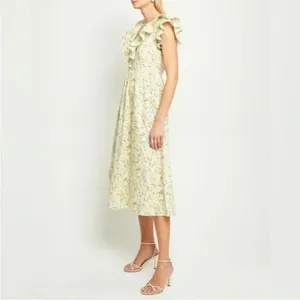 O.P.T. Kate Floral Ruffled Midi Dress One Pretty Time Pockets Ruffles‎ Small thumbnail 6