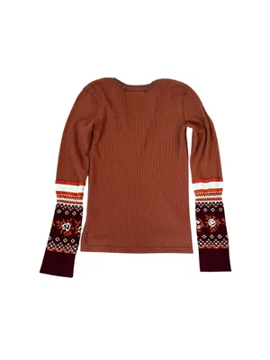 Free People We The Free Mikah Thermal Top Knit Cuff Sleeves Boho Grunge Gorpcore thumbnail 5