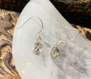 Herkimer Diamond Sterling Silver Dangle Earrings thumbnail 1