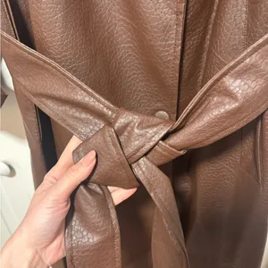 Chocolate Brown Trench Coat thumbnail 4