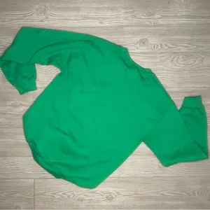 Gildan green funny religious “ go Jesus it’s your birthday “ long sleeve sweater thumbnail 7