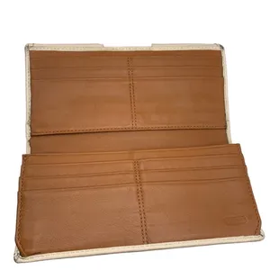 y2k COACH White Brown Turnlock Wallet thumbnail 6
