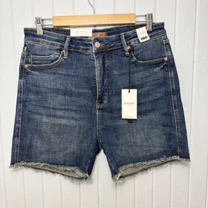 Judy Blue High Waist Women's Frayed Hem Jean Shorts - Dark Blue Size‎ XL thumbnail 1