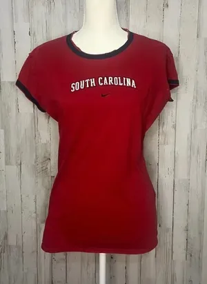 Nike Women's South Carolina Gamecocks Graphic Tee Red Size‎ Large Casual thumbnail 1